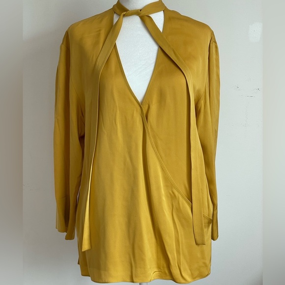 Theory Tops - Theory yellow silk blouse size small